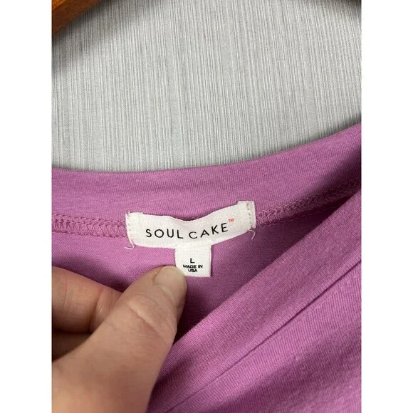 Soul Cake Ruffle Peplum Tee Women's L Soul Cake USA Stretch Cotton Coquette - Picture 4 of 8